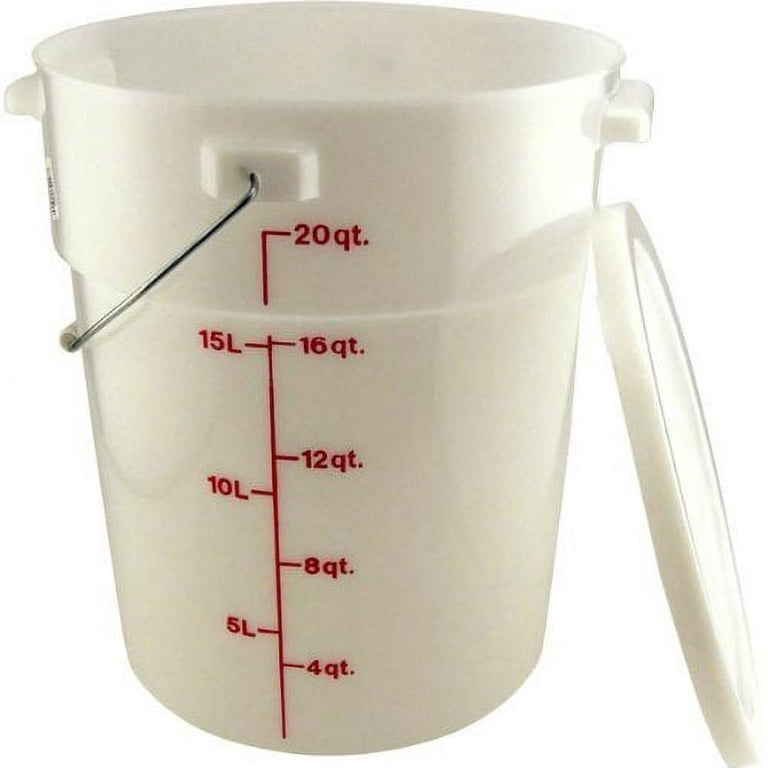 Cater Strong BD6 6 gal. Round White Plastic Beverage Dispenser