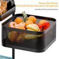 thumbnail image 6 of AQMD 5 Tiers Rotating Trolley, Square Kitchen Trolley, Rotating Kitchen Storage Shelves, Kitchen Vegetable Storage Organizer, Fruit Basket Floor Stand Shelf Fruit Tower, 6 of 8