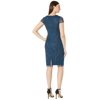 Adrianna Papell Short Sleeve Beaded Cocktail Dress Deep Blue