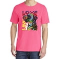 thumbnail image 2 of Wild Bobby,Dog Love Cute Rainbow Dean Russo Dog Lover Garment-Dyed Washed Look Short Sleeve Tees, Neon Pink, Large, 2 of 3