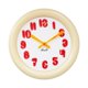 thumbnail image 2 of Reloj de pared colgante nórdico, redondo, moderno, decorativo, silencioso, adorno de reloj artístico para Número amarillo rojo, 2 of 9