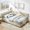 Beige#2, variant on Full Size Adjustable Bed Base, Full Size Upholstered Tufted Bed Frame, Sofa Bed Frame with Comfortable Backrest and Armrests, Full Size Bed for Bedroom, Living Room,Velvet-Beige(81''*60''*29.5'')