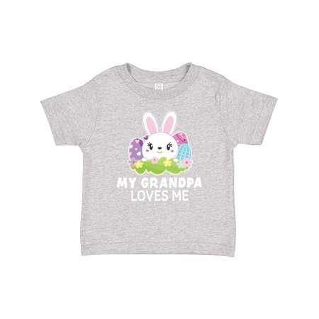

Inktastic My Grandpa Loves Me with Bunny and Easter Eggs Gift Baby Girl T-Shirt