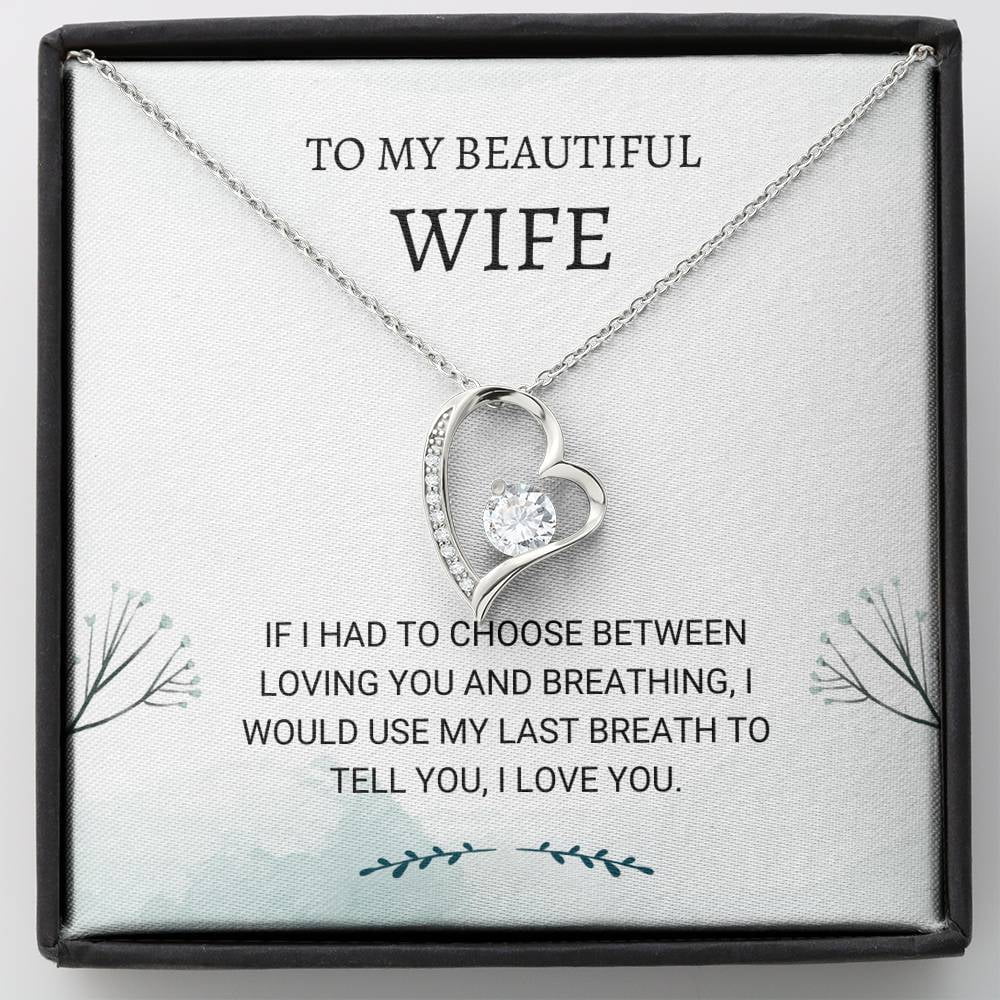 To My Wife The Beat Of My Heart Anniversary Birthday Gift For Wife Necklace  - Best Seller Shirts Design In Usa