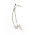 thumbnail image 3 of Surgical Steel Cartilage Chain Dangle Earring 22 Gauge  Pink Star, 3 of 4