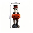 thumbnail image 2 of Sruoe Skeleton Halloween Candy Bowl Statue Spooky Skull Figure Vintage Fall Porch Decor Resin Figurine for Front Door, 2 of 7