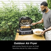 Ninja Woodfire 141 sq in 1760 Watts Electric Outdoor Grill & Smoker with Air Fry, BBQ Smoke, and Real Wood Pellet Flavor