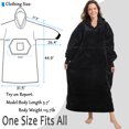 thumbnail image 5 of REDESS Oversized Wearable Blanket Hoodie Sweatshirt for Adults Women Men-Black, 5 of 7