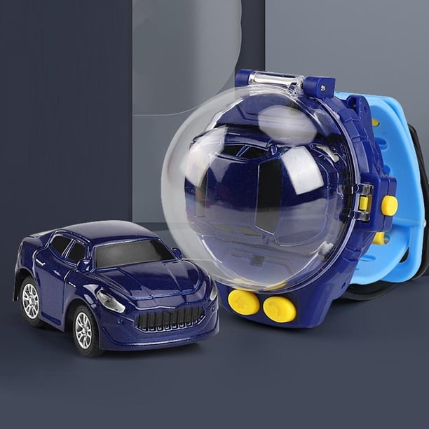 Reloj de pulsera 4CH 1/58 controlado 5 km/h 2.4G RC pequeño coche de carreras (azul 03)