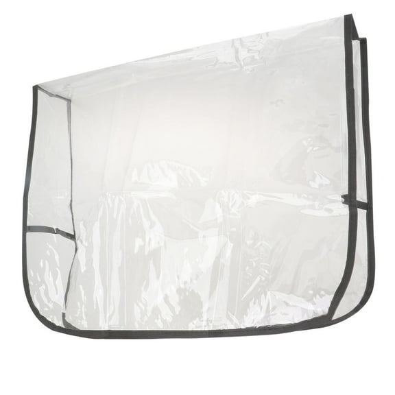 TOOYFUL Chair Back Cover Transparent Sturdy Hairdressing Waterproof Styling Chair Professional for Beauty Center SPA Salon Barbershop Black Square L