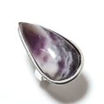 thumbnail image 2 of Natural Chevron Amethyst Gemstone 925 Sterling Silver Gift Jewelry Ring Size 7.5, 2 of 2