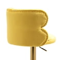 thumbnail image 6 of Adjustable Swivel Counter Height Bar Stools Upholstered Bar Stools, Metal Dining Chairs Stool Indoor Kitchen, Industrial Counter Chairs with Footrest for Kitchen Island(Mustard), 6 of 8