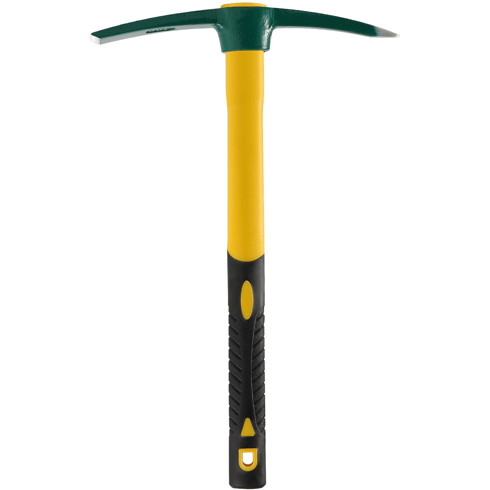KINJOEK 15 Inch Pick Mattock Hoe, Steel Weeding Garden Pick Axe with Fiberglass Handle