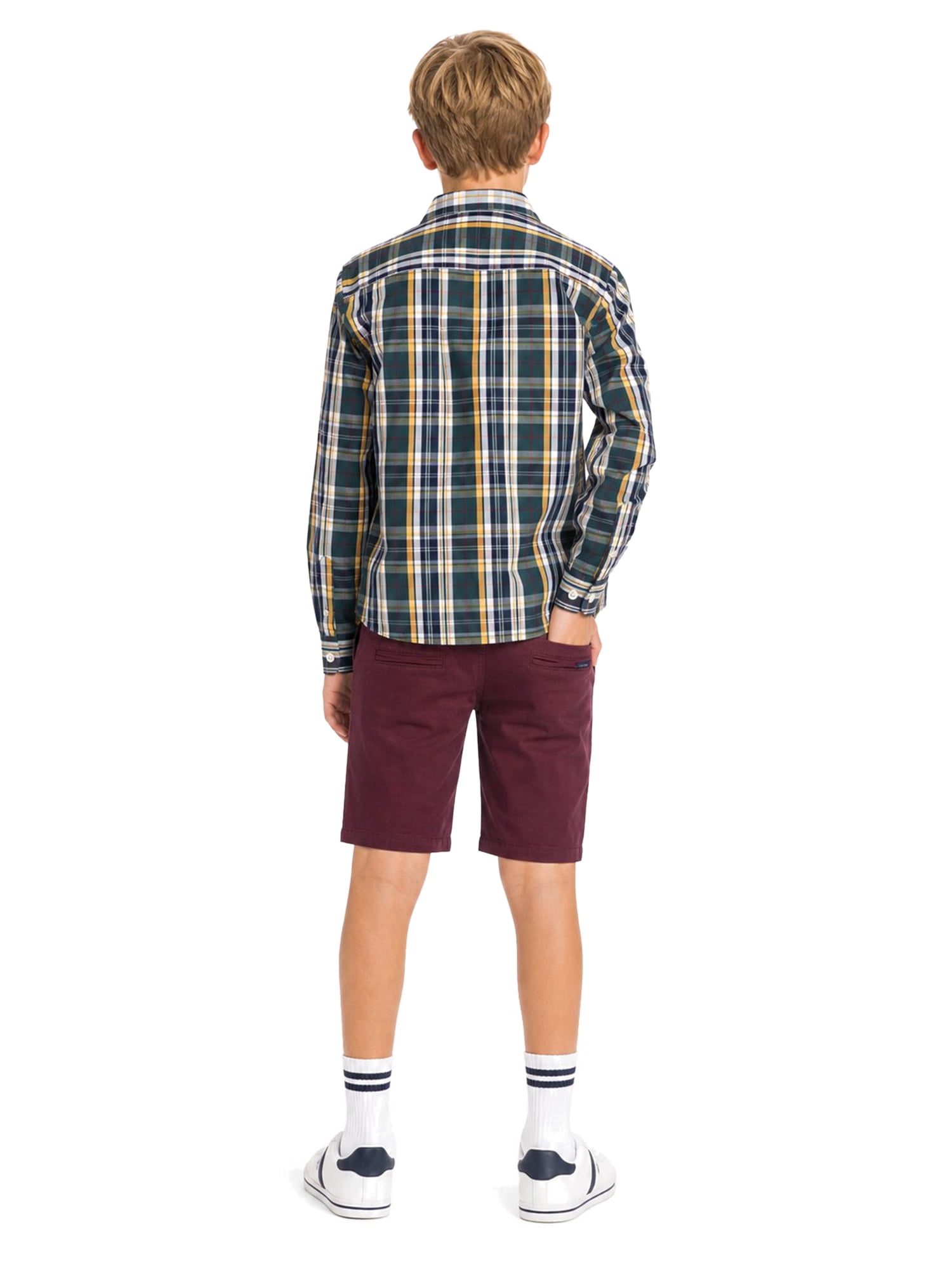 U.S. Polo Assn. Boys Long Sleeve Button Down Shirt, Sizes 4-18