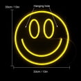 thumbnail image 2 of Panel trasero acrílico de neón LED con cara sonriente, luz decorativa de interior alimentada por USB, 2 of 5