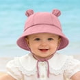 thumbnail image 7 of BOBOGOJP Baby Summer Sun Hat Infant Boys Girls Outdoor Breathable Hat Toddler Medical Cotton Yarn Bucket Hats, 7 of 7