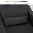 thumbnail image 2 of BarberPub Backwash Shampoo Station Chair, Adjustable Porcelain Ceramic Hair Wash Bowl with Chair, Reclining Shampoo Station for Barber Shop, Spa Beauty Salon Equipment 9364 (Black), 2 of 9