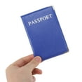 thumbnail image 3 of Unique Bargains 1 Pc Passport Holder Metallic Edge Passport Sleeve Blue, 3 of 5