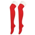 thumbnail image 6 of Christmas Striped Stockings with Top Women Party Over Knee Socks, 6 of 20