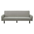 thumbnail image 6 of Aukfa 78" Futon Sofa Bed Upholstered 3 Seat Couch for Home Office, Flannel, Gray, 6 of 18