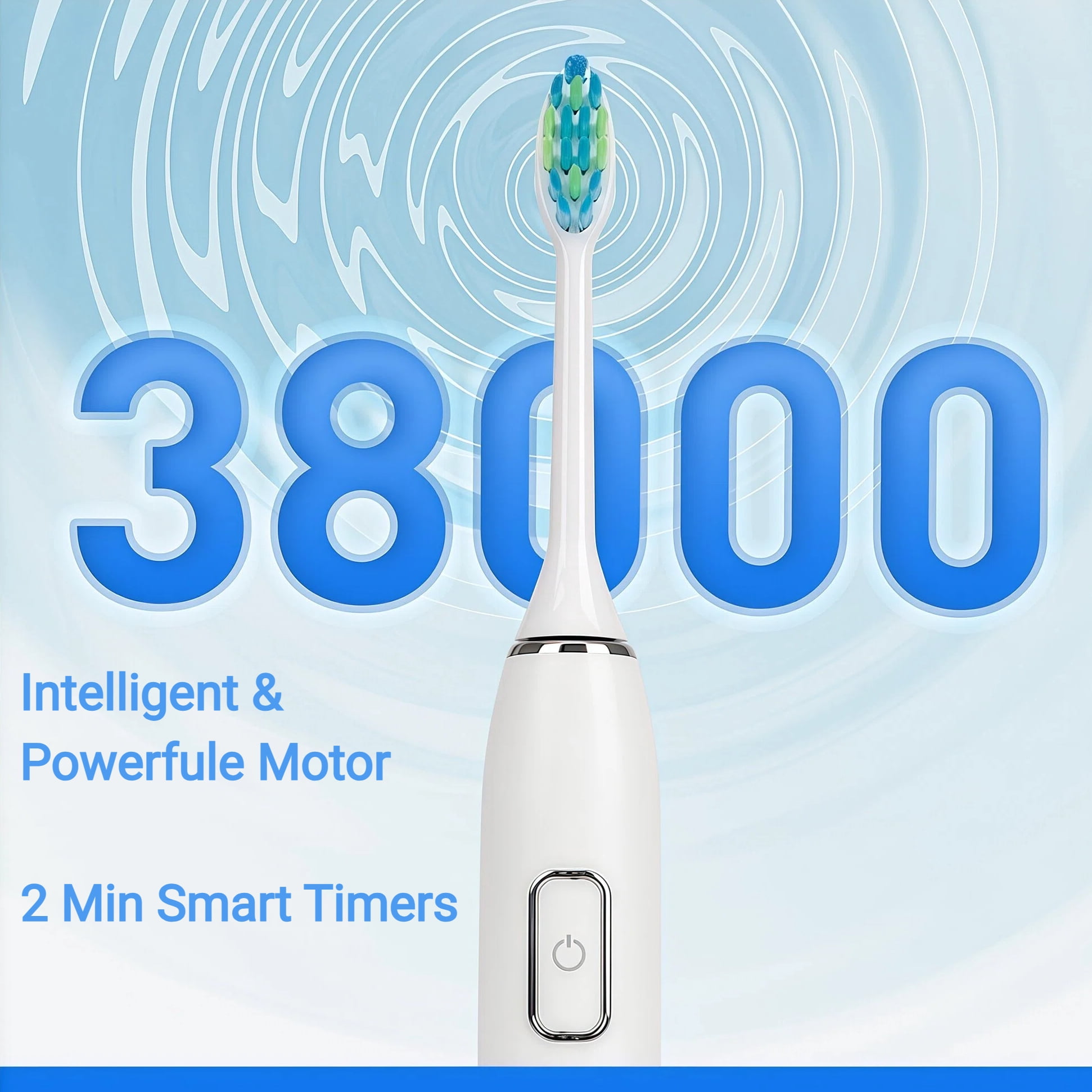 GUFICLE Diamond Pearl Adults Sonic Toothbrush, Induction Charging, 5 Modes, White