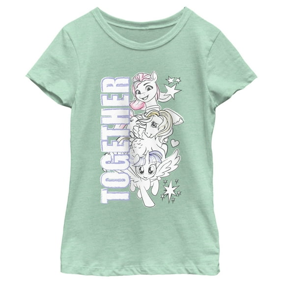 Girl's My Little Pony: Friendship is Magic All Generations Together  Graphic T-Shirt