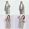 thumbnail image 1 of Chubasquero no desechable para adultos Impermeable a prueba de viento e impermeable a la moda engrosado de cuerpo completo, gris, ligero para adultos abierto, 1 of 2