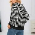 thumbnail image 5 of Bibifish Womens Hoodies Striped Print Long Sleeve Drawstring Pullover Tops Fall Winter Casual Comfy Activewear Sweatshirts, 5 of 5