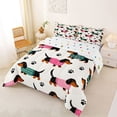 thumbnail image 2 of Homewish Cute Pet Dachshund Queen Comforter Set,Black Dog Paw Print Comforter Sets Queen,White,Polkadot Reversible,3pcs,1 Comforter and 2 Pillowcases, 2 of 7