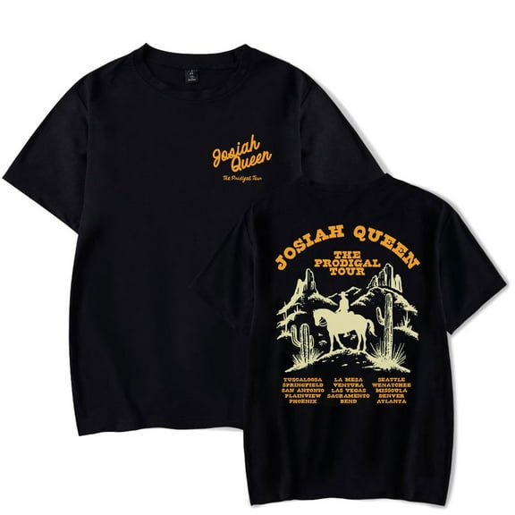 Josiah Queen Merch My Promised Land Tour 2025 Summer Unisex Short-sleeved T-shirt Fashion Y2K Printed Casual Stylish Design Tee