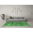 thumbnail image 3 of Ahgly Company Indoor Square Oriental Emerald Green Industrial Area Rugs, 6' Square, 3 of 4