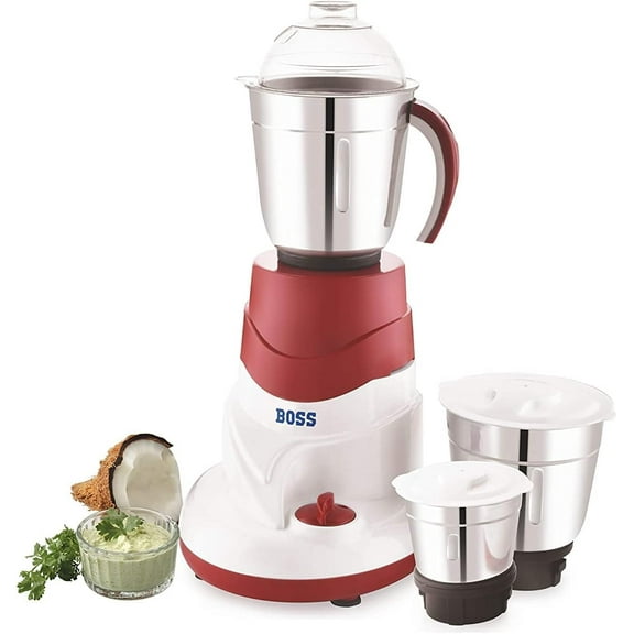 All Time Plus Mixer Grinder 110V, 750 Watts, 3 Stainless Steel Jar (Red)