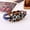 Dark Blue, variant on Leather Braided Beaded Multi-layer Evil Eye Wristband Bangle Prayer Amulet Gift-Black Leather