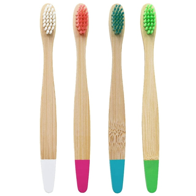 Organic Baby Bamboo Toothbrush | Four Colours | Soft Fibre Bristles