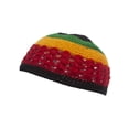 thumbnail image 1 of Knitted Head Beanie Hand Crocheted, Rasta, 1 of 2