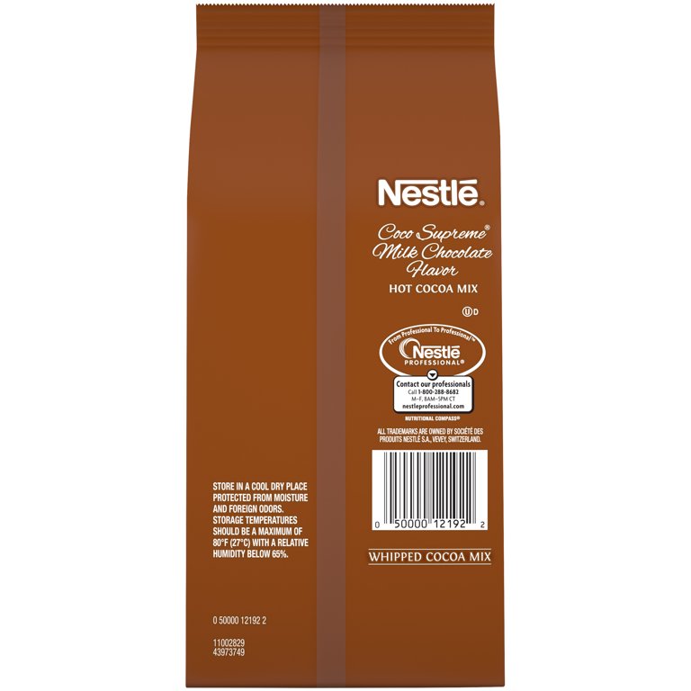 NESTLE COCO SUPREME Milk Chocolate Flavor Hot Cocoa Mix 12-1.75 lb