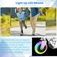 thumbnail image 6 of Scooter for Kids Ages 6-12 - Kids Kick Scooters with Led Light Up Wheels & 3 Levels Adjustable Handlebar, Lightweight Foldable 2 Wheel Girly Pink Scooter, Christmas Birthday Gifts for Girls Boys., 6 of 7