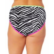 California Waves Plus Size Zebra-Print Bikini Bottoms, Created for Macy's Women's Swimsuit