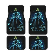 Cartoon Fairy Tales Princess Car Floor Mats 4pc Set Anti Skid Vehicle Floor Mat Car Carpet For Front Rear Seats Universal Auto Interior Accessories