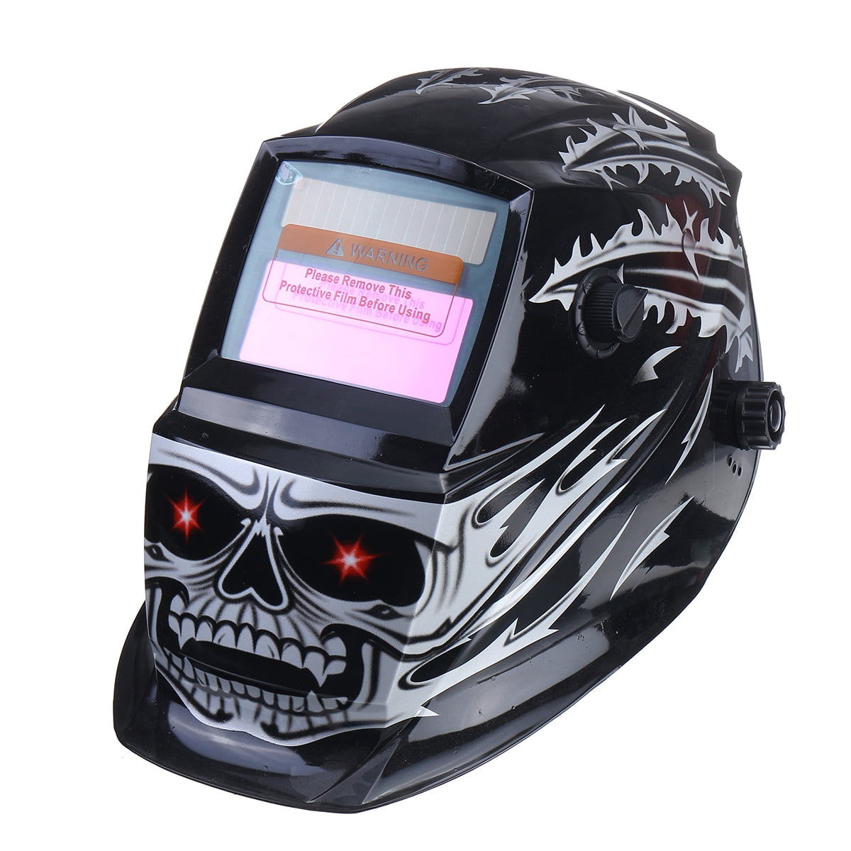 Auto Darkening Welding Helmet Welder Grinding Solar Powered Full Face Skull Mask 