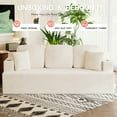 thumbnail image 4 of Homall Cloud Boneless Modern Couch Fluffy Group Sofas & Couches With two Cup Holder for Family,White, 4 of 7