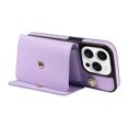 thumbnail image 6 of ELEHOLD Wallet Case for iPhone 16 Pro, PU Leather Flip Case with Crossbody & Wrist Strap,Full Protection Case with Card Slots & Kickstand,Purple, 6 of 11