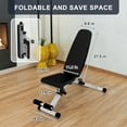 thumbnail image 4 of Resenkos Adjustable Foldable Weight Bench Press, Home Gym Strength Training Exercise Workout Bench for Full Body, 4 of 10