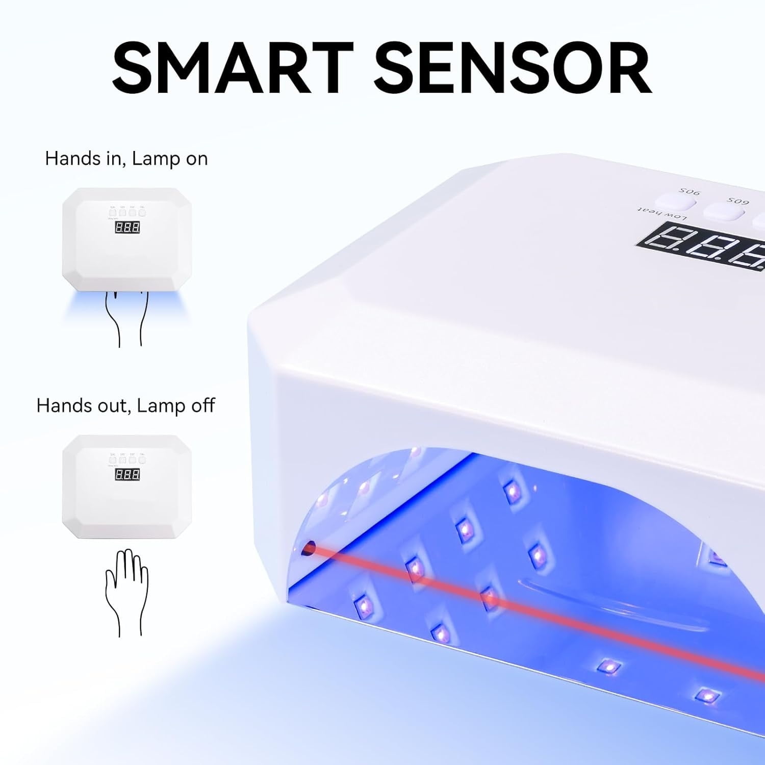 UV LED Nail Lamp: UV Light for Gel Nails Rechargeable Aurora 36W Gel Lamp with 4 Timers & Auto Sensor Professional Fast Curing Cordless Nail Light for Home Salon Manicure
