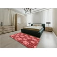 thumbnail image 4 of Ahgly Company Indoor Square Patterned Love Red Area Rugs, 8' Square, 4 of 6