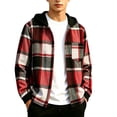 thumbnail image 2 of OGLCCG Boys Hoodie Shirts Casual Button Down Plaid Shirt Jackets for Boys Lightweight Long Sleeve Hooded Tops with Pocket 5-15 Years, 2 of 8