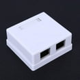thumbnail image 4 of Adaptador De Conector De Pared, Keystone Jack Box, Caja De Escritorio De 2 Puertos Área De Trabajo De Mejora Del Hogar De Ingeniería De Red Recta Para Conexión De Toma De ANGGREK Otros, 4 of 8