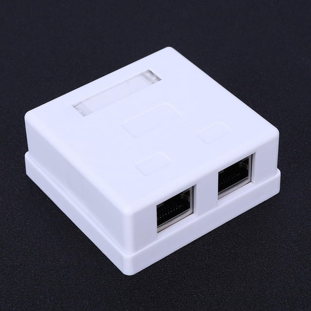Adaptador de conector de pared Keystone Jack Box, Super 5 Shield RJ45-8P8C, placas de pared para redes, rendimiento sólido