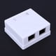 thumbnail image 4 of Adaptador De Conector De Pared, Keystone Jack Box, Caja De Escritorio De 2 Puertos Área De Trabajo De Mejora Del Hogar De Ingeniería De Red Recta Para Conexión De Toma De ANGGREK Otros, 4 of 8