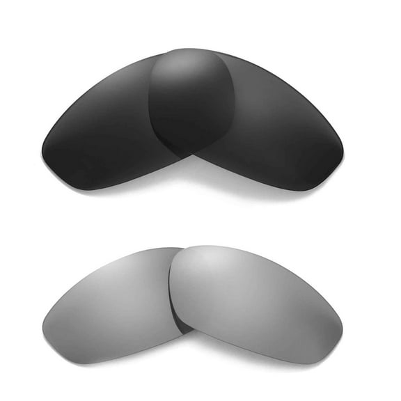 New Walleva Polarized Titanium   Black Replacement Lenses For Oakley Whisker Sunglasses